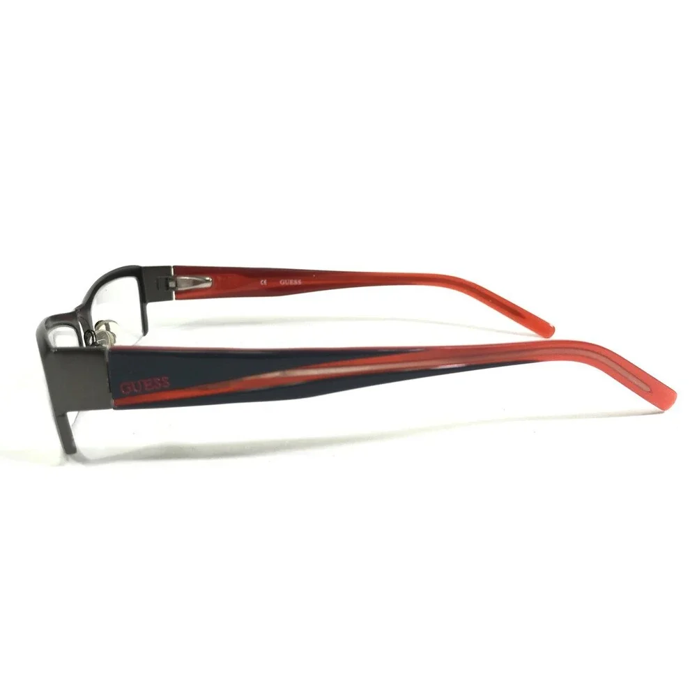Guess Eyeglasses Frames GU1416 GUN Grey Blue Red Rectangular Half Rim 51-17-135